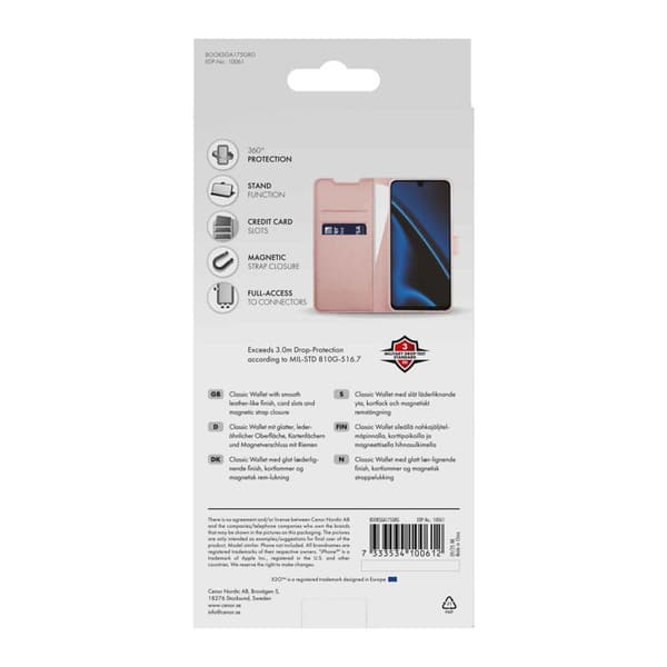 X2O Classic Wallet Plånboksfodral Samsung Galaxy A17 5G Rose Gold