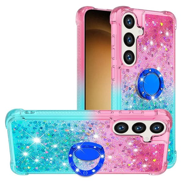 Mobilskal för Samsung Galaxy S26 Plus TPU Kickstand - Rosa+Himmelsblå