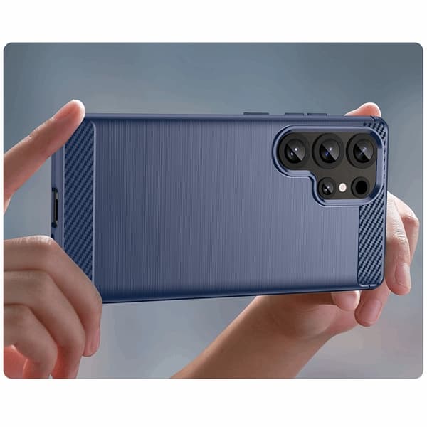 Mobilskal till Galaxy S25 Ultra Carbon Flexible - Blå Blå