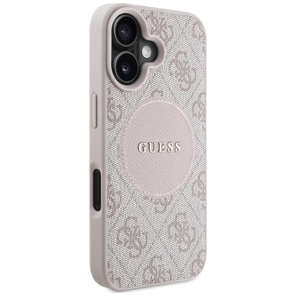 Guess Mobilskal till iPhone 16 MagSafe 4G Circle - Rosa Rosa