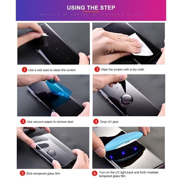 Mocolo UV 3D Curved Härdat Glas Skärmskydd Galaxy S22 Plus 5G