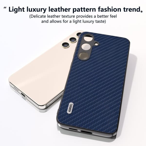 ABEEL Mobilskal till Samsung Galaxy S24+ Shockproof Carbon Fiber Blå