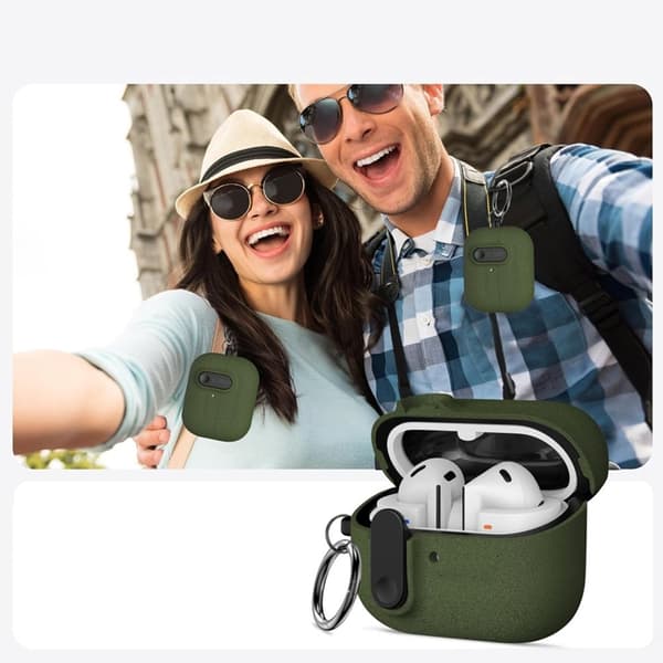 Tech-Protect Galaxy Buds 3/3 FE/3 Pro Cover Slim Hook Grön