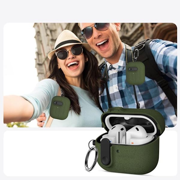 Tech-Protect Galaxy Buds 3/3 FE/3 Pro Skal Slim Hook Grön