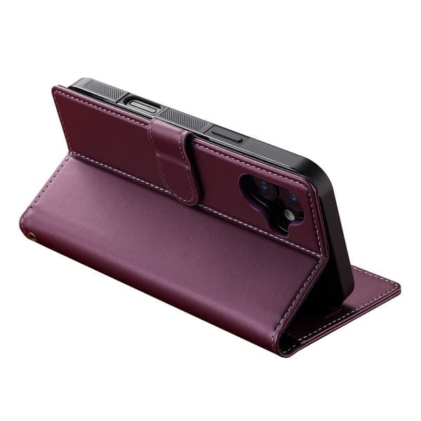 LC.IMEEKE L2 Series iPhone 17 Plånboksfodral Konstläder - Lila