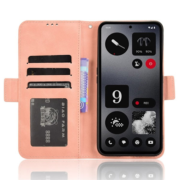 Nothing CMF Phone 1 Plånboksfodral Läder - Rosa Rosa