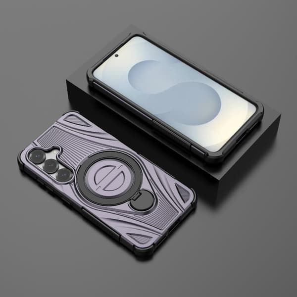 Mobilskal för Samsung Galaxy S26 Magnetiskt Kickstand TPU PC - Lila