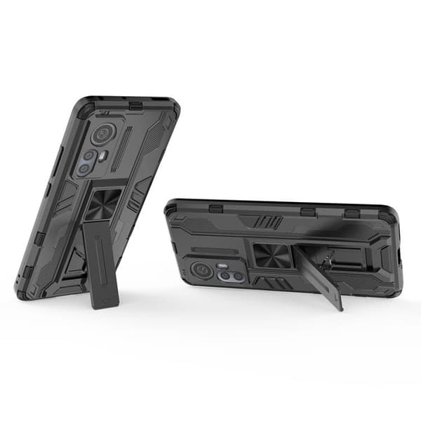 Kickstand Shockproof Skal Xiaomi 12 Pro - Musta Black