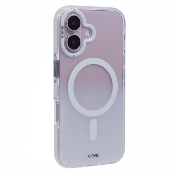 X-LEVEL Mobilskal till iPhone 16 MagSafe TPU Gradient - Vit