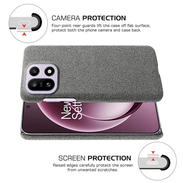 Mobilskal till OnePlus 15 5G Cloth Texture Anti-Scratch - Grå Grå