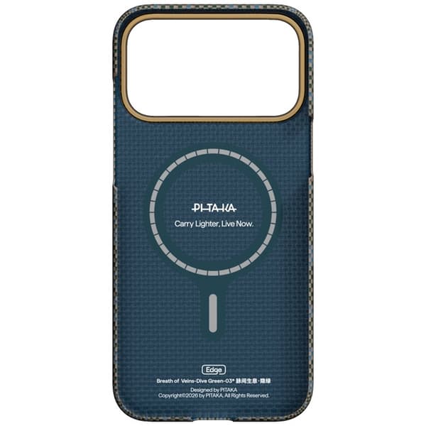 PITAKA Mobilskal För iPhone 17 Pro Magsafe Breath of Veins - Dive Grön