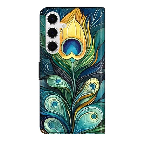 Plånboksfodral för Samsung Galaxy S26 Plus Konstläder Mönster - Grön