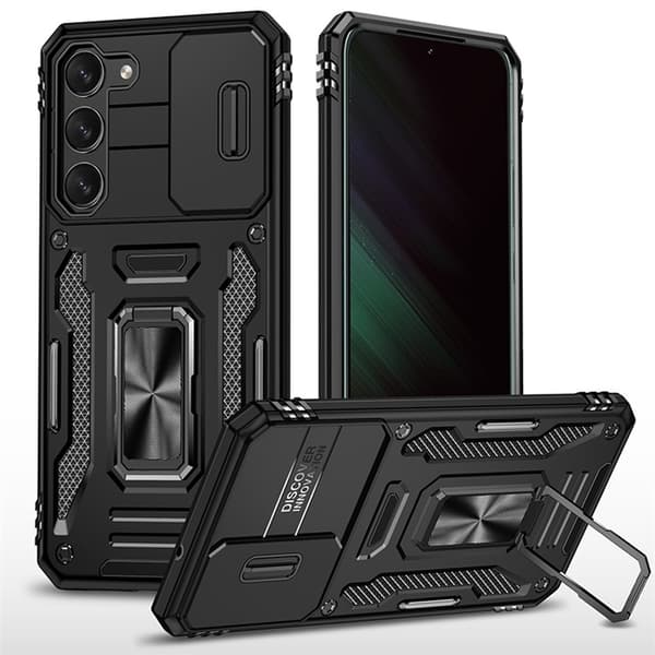Mobilskal till Galaxy S23 Plus Ringhållare Armor - Svart Svart