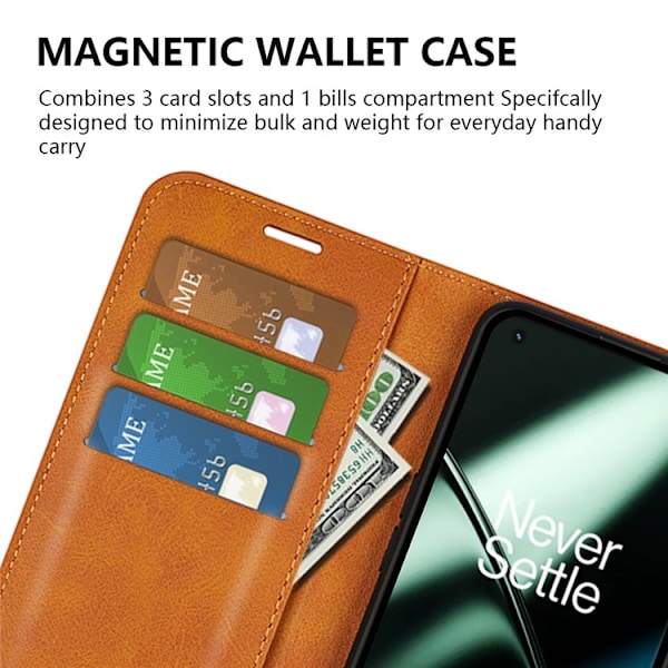 OnePlus 11 5G Plånboksfodral Calf Texture Flip - Blå Blå