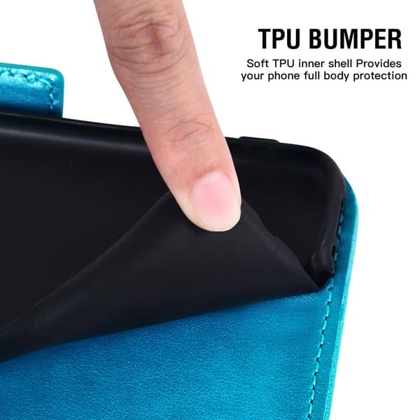Plånboksfodral för Samsung Galaxy S26 TPU + Konstläder - Blå