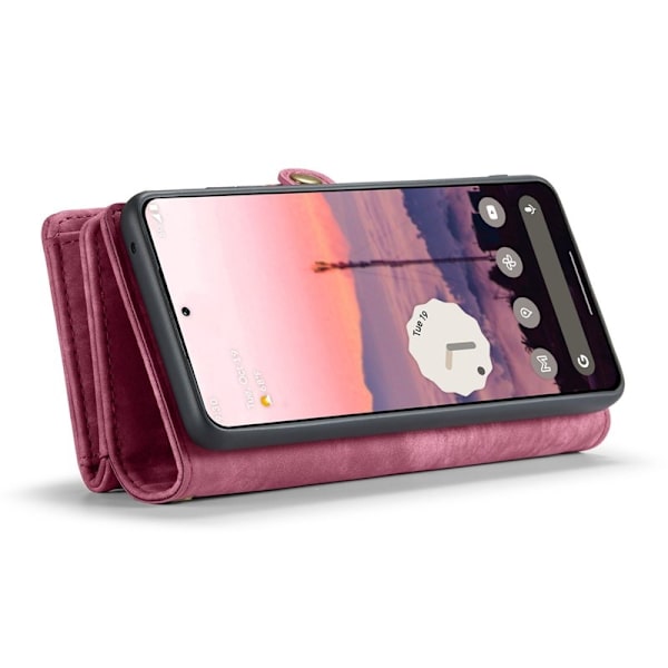 CASEME Plånboksfodral Konstläder till Google Pixel 9 Pro - Röd