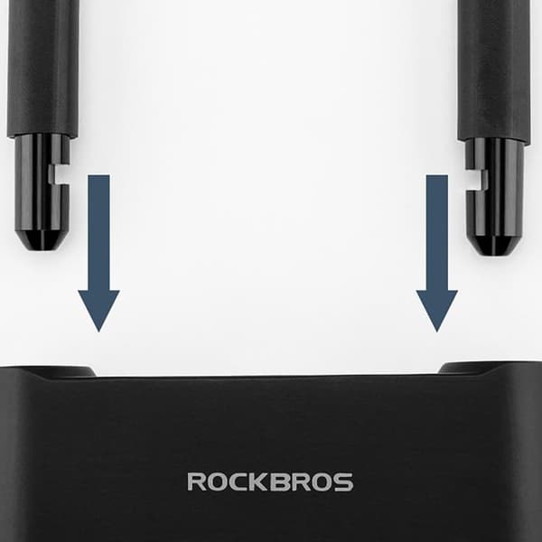 Rockbros SMART Cykellås med Fingeravtrycksläsare och Bluetooth Svart