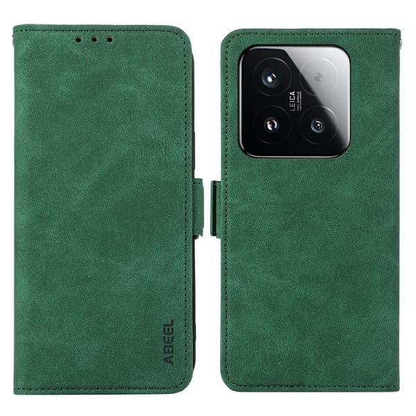ABEEL Xiaomi 15T Plånboksfodral Konstläder Folio Ställ Grön