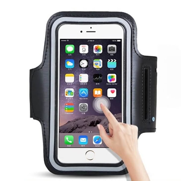 Universal Running Armbånd 6" smartphones sort Black