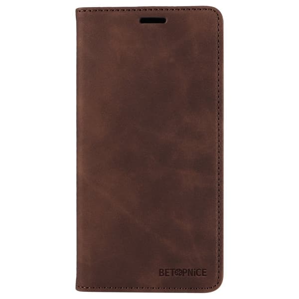 BETOPNICE 003 iPhone 15 Plånboksfodral i Konstläder - Brun