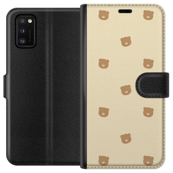 Pungcover til Samsung Galaxy A41 med Bjørnemønster