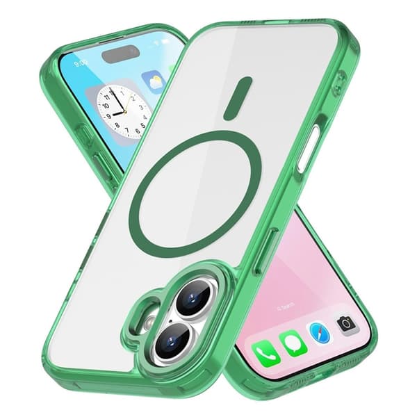 Mobilskal till iPhone 17 MagSafe TPU+PC Transparent - Grön Grön