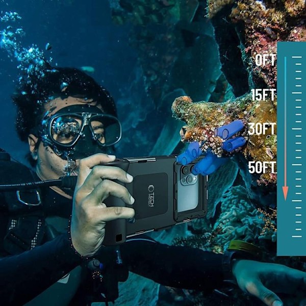 Tech-Protect Universala Vattentät Mobilväskor Diving - Svart Svart