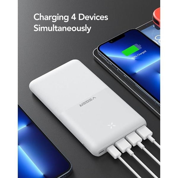 VEGER Powerbank 20000 mAh 20W PD QC 3.0 3A S22 - Vit