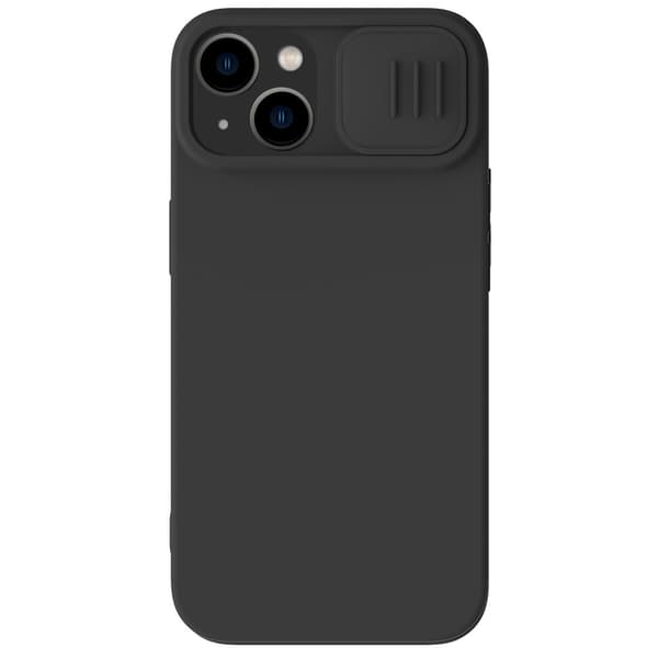 Nillkin iPhone 14 Plus -kuori CamShield Silky Silicone - Musta Black