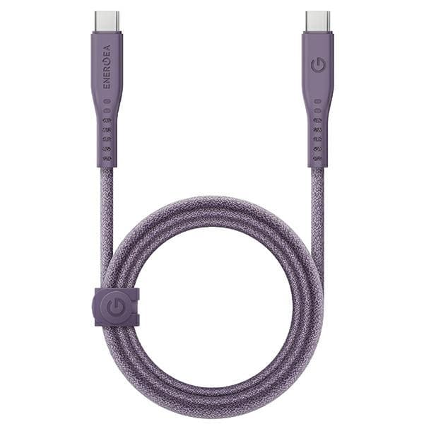 Energea USB-C til USB-C Kabel 240W 5A 1.5m Hurtig Opladning - Lilla Lila