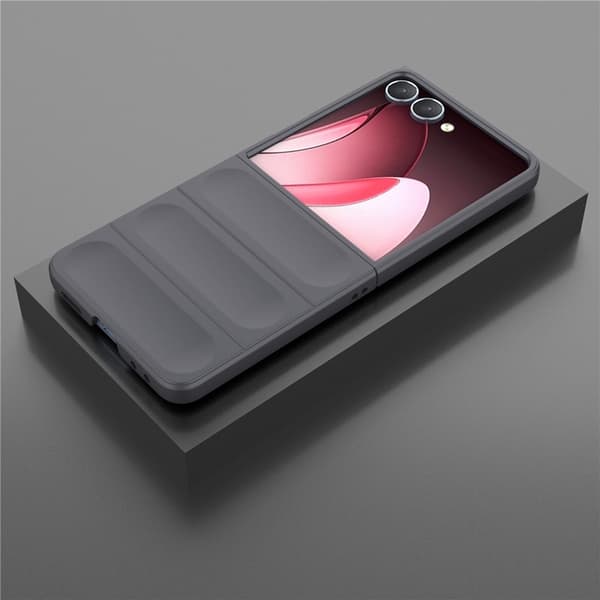 Mobilskal till Galaxy Z Flip7 Anti-Drop TPU Rugged - Mörkgrå Grå