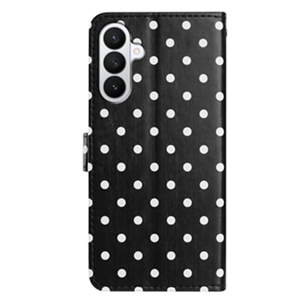 Samsung Galaxy S26 Pro Plånboksfodral Konstläder Polka Dot - Svart