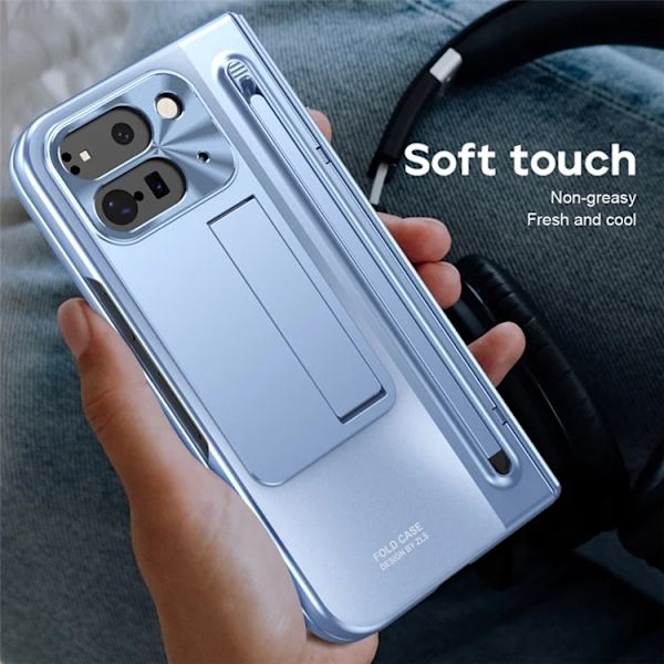 Mobilskal till Google Pixel 10 Pro Fold Kickstand Hinge PC - Blå Blå