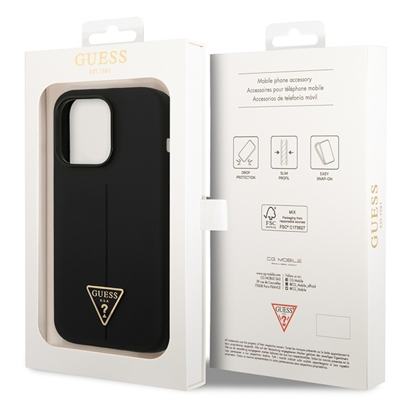 Guess Mobilskal till iPhone 14 Pro MagSafe Silicone Triangle