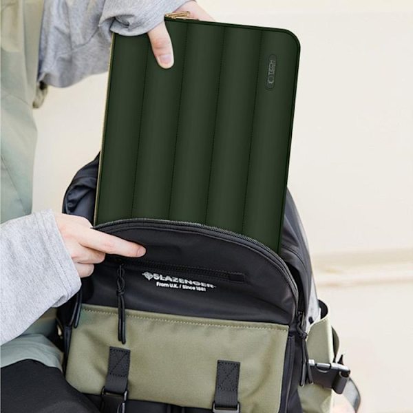 Tech-Protect Laptop 15-16" Datorfodral Puffy - Army Grön Grön