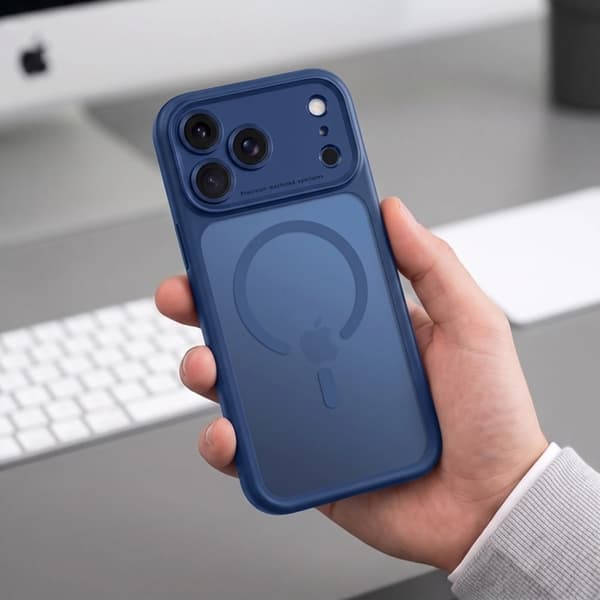 Tech-Protect Mobilskal För iPhone 18 Pro Magsafe Magpeak - Matte Mörkblå