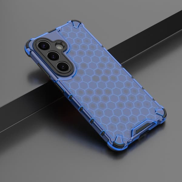 Samsung Galaxy S26/S26 Pro Skal Plast Honeycomb Form - Blå