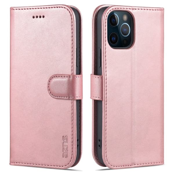 AZNS Mobilskal till iPhone 13 Pro KonstLäder Stöd - Roséguld