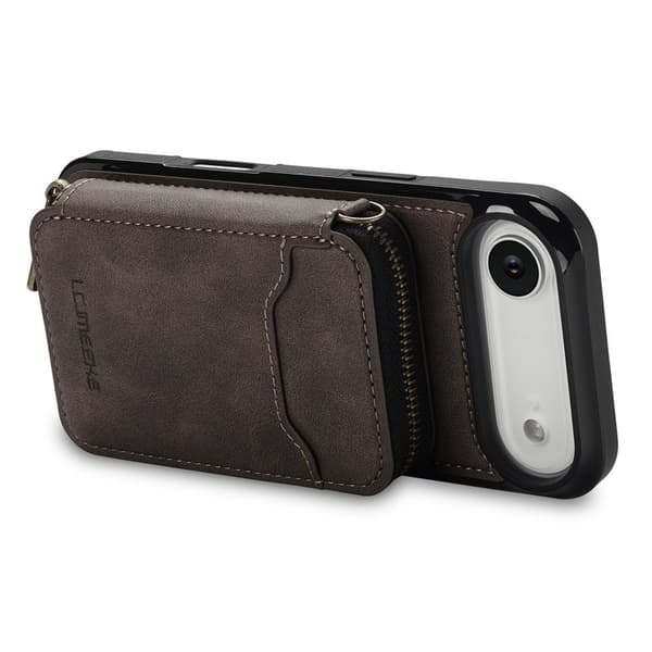 LC.IMEEKE L6 iPhone Air Plånboksfodral Magnetiskt - Konstläder - Brun