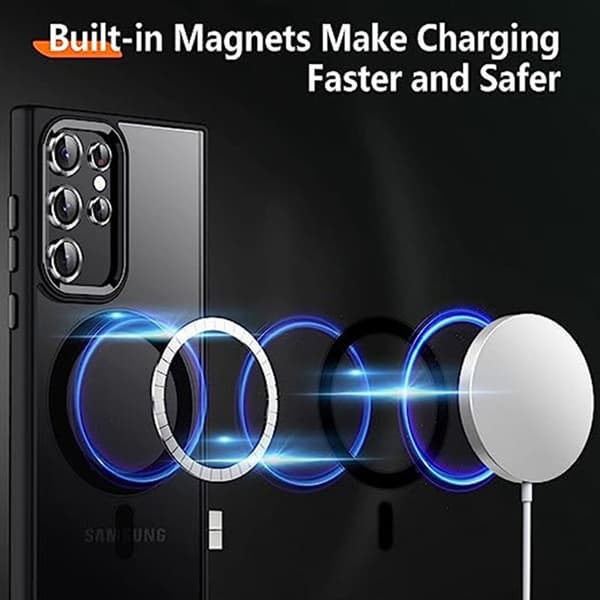 Mobilskal till Galaxy S25 Ultra Magsafe Med Kameraskydd Acrylic - Grå Grå