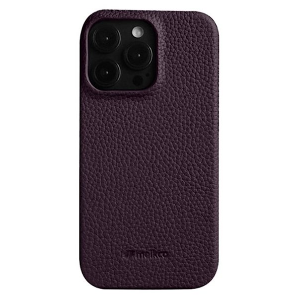 MELKCO Mobilskal för iPhone 15 Pro Max, äkta läder, lila