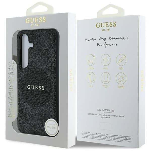 Guess Mobilskal till Galaxy S25 MagSafe Round Patch Classic Logo - Svart Svart