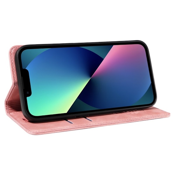 BETOPNICE 003 iPhone 13 mini Plånboksfodral Konstläder - Rosa