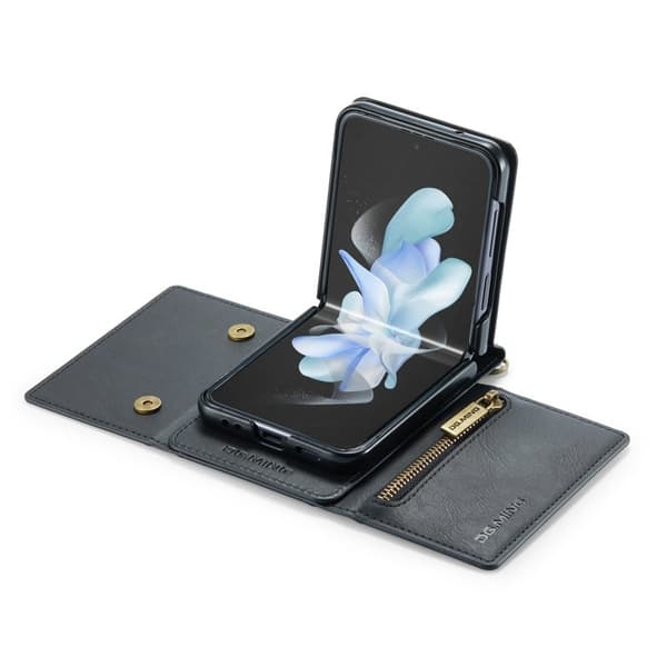 DG.MING Samsung Galaxy Z Flip4 Plånboksfodral RFID-Skydd Svart