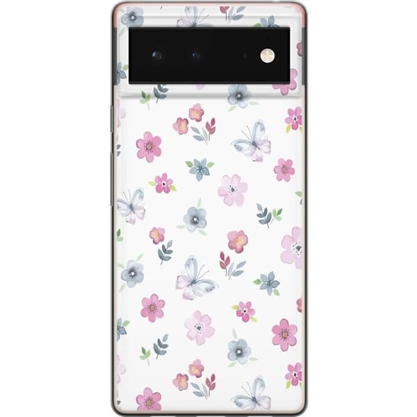 Mobilskal till Google Pixel 6 med Blommor och fjärillar