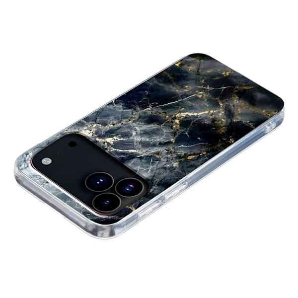 Mobilskal till iPhone 17 Pro Max Marble Pattern Printing Soft Svart