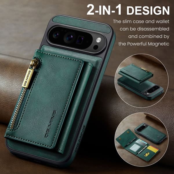 DG.MING M5 Series Mobilskal till Google Pixel 10 Pro XL Konstläder Grön