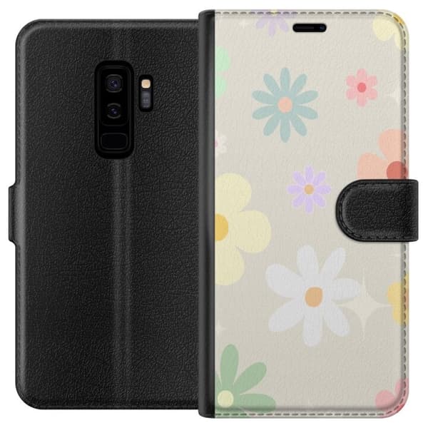 Plånboksfodral till Samsung Galaxy S9+ med fejdande blommor