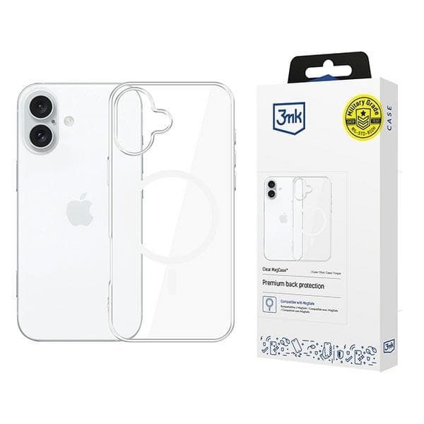 3MK Telefontaske til iPhone 16 MagSafe - Klar Transparent