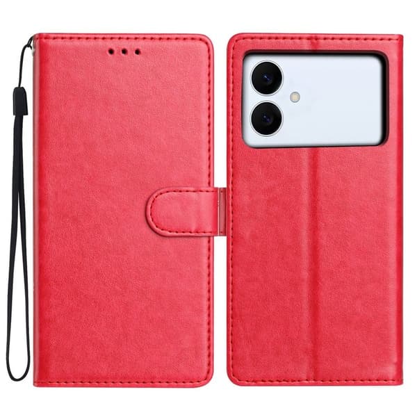 Samsung Galaxy S26 Edge Plånboksfodral Ställ Konstläder - Rosa